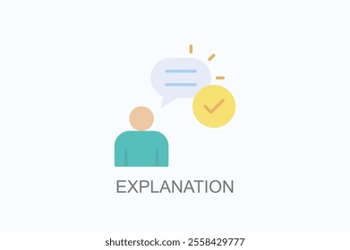 Explanation Vector, Icon Or Logo Sign Symbol Illustration
