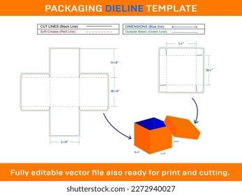 Explasion Box Dieline Template design