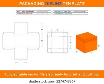 Explasion Gift Box Dieline Template 