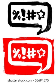 expletive in a speech bubble