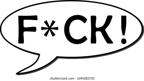 expletive in speech bubble, vector illustration, symbol swearword