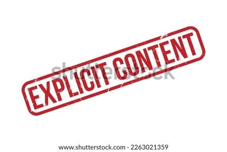 Explicit Content Rubber Stamp Seal Vector