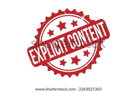 Explicit Content Rubber Stamp Seal Vector