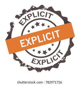Explicit stamp design.Sign.Seal