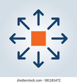 Explode Arrows icon.