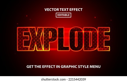 Explode editable text effect style