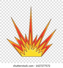 Explode flash icon. Cartoon illustration of explode flash vector icon for web