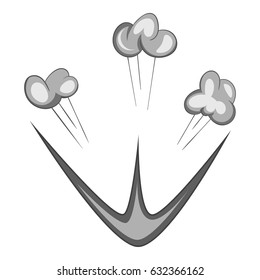 Explode icon in monochrome style isolated on white background vector illustration