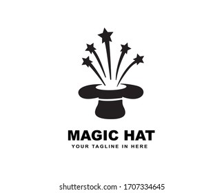 explode magician hat logo design inspiration