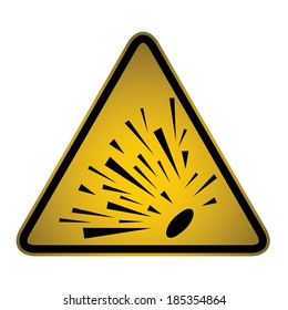 Explode Warning Sign- Vector