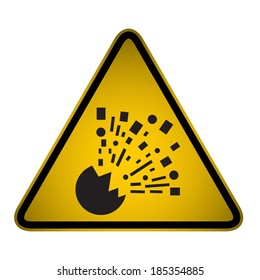 Explode Warning Sign- Vector