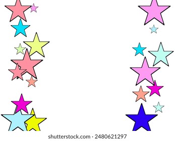  Exploded Star Sparkle. Broken Glass Explosive Effect. Exploded Star Frame. Triangles Burst Falling Confetti.
