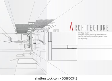 An exploded view of a building