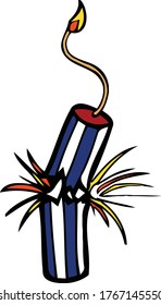 Exploding 4th of July Firecracker