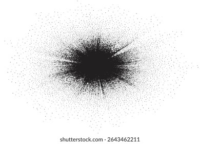 Pulverização ou Intermitência de Tinta Preta Explosiva