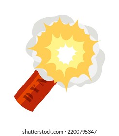 Exploding dynamite icon. Vector illustration