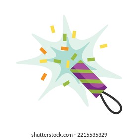 Exploding firecracker Party Celebration Element. Vector illustration