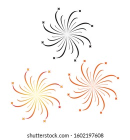 Exploding Fireworks Logo vector icon