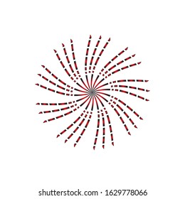 Exploding Fireworks Logo Vector Icon