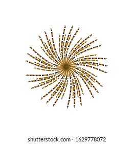 Exploding Fireworks Logo Vector Icon