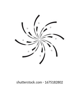 Exploding Fireworks Logo Vector Icon