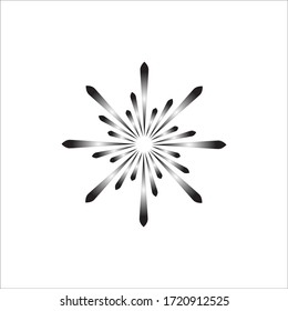 Exploding Fireworks Logo Vector Icon