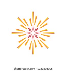 Exploding Fireworks Logo Vector Icon