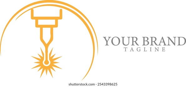 Exploding Fireworks logo vector icon retro style.