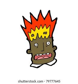 exploding head cartoon man
