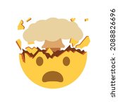 Exploding Head emoji face vector mind blown