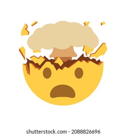 Exploding Head emoji face vector mind blown - Shutterstock ID 2088826696