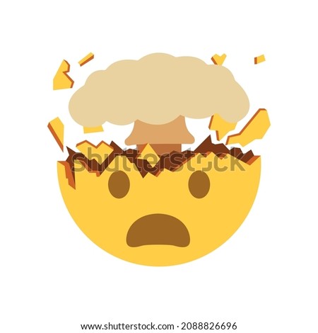 Exploding Head emoji face vector mind blown Stockfoto © 