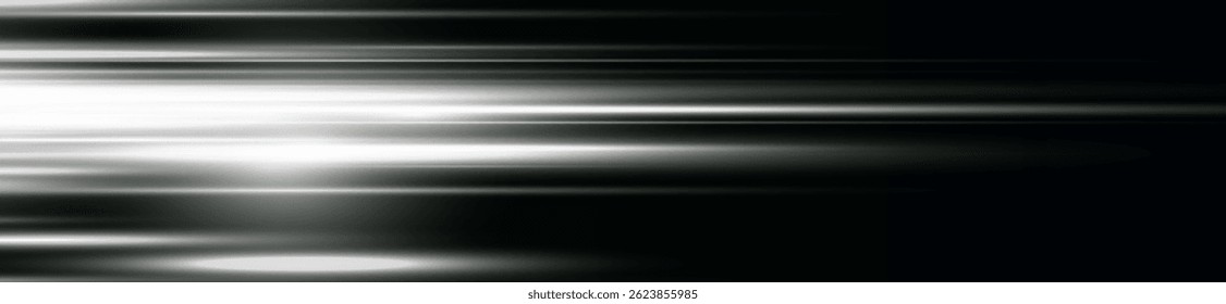 Exploding magical lights and digital star flares on black background, luminous Christmas sparkle with glare and glamour effects, isolated vector elements for holiday themes