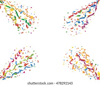 Exploding Party Confetti And Streamers