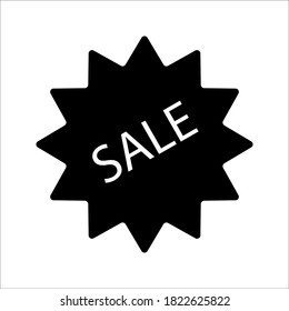 exploding sales icon on white background