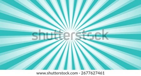 Exploding star burst blue texture. Japanese radius cartoon pattern abstract background. Tiffany blue abstract sunburst, starburst background for for presentation, banner, poster