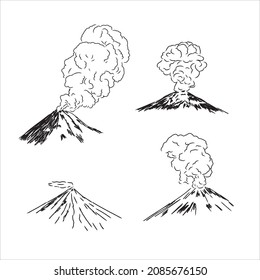 Exploding volcano. Vector Image volcano vector illustration