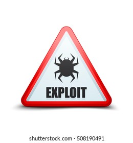 Exploit hazard sign illustration