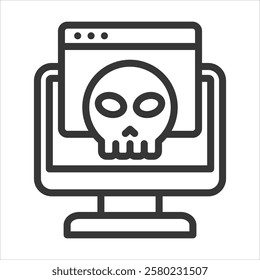 Exploit Outline Icon Vector Illustration