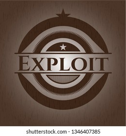 Exploit wooden signboards