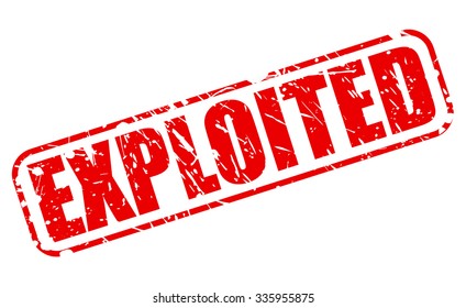EXPLOITED red stamp text on white