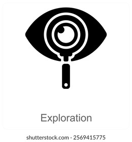 Exploration and adventure icon concept
