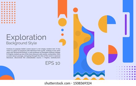 Exploration background art modern style abstract element design. vector illustration