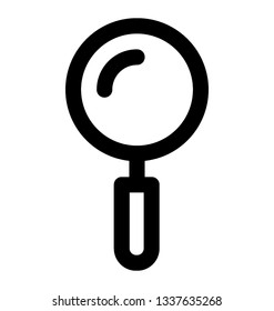 Exploration concept, magnifier line icon 