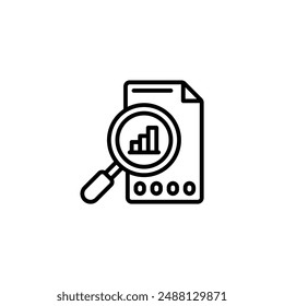 exploration data analysis outline icon and illustration