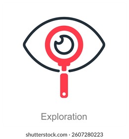 Exploration and discovery icon concept