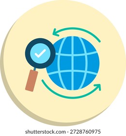 Exploration Flat Circle Style Icon