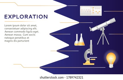 Exploration flat vector banner template