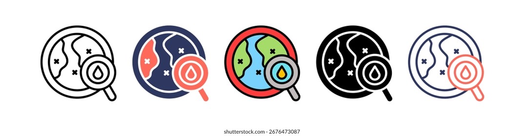 Ícone de Exploração Ilustração de Múltiplos Vetores