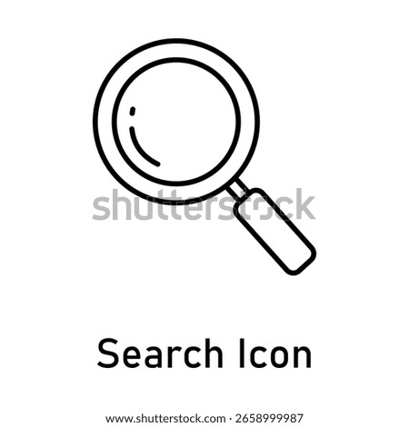 Exploration Icon – Search Tool, Discovery, Inquiry, Magnifying Glass, Analysis, Scan, Zoom, Focus, Detect, Research